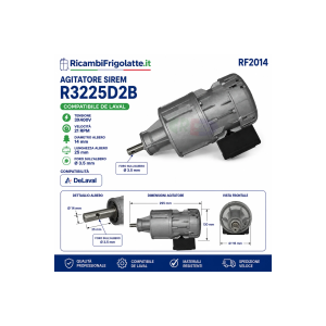 RF2014 SIREM R3225D2B 3x400V 21 RPM compatibile De Laval