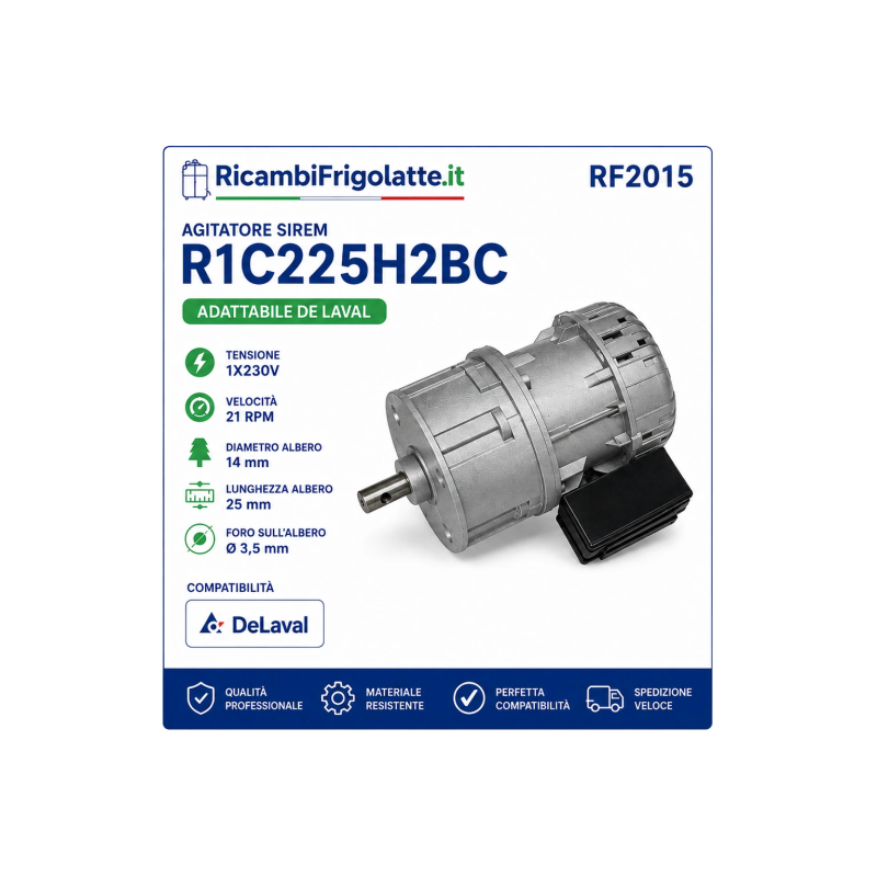RF2015 SIREM R1C225H2BC 1x230V 21 RPM De Laval