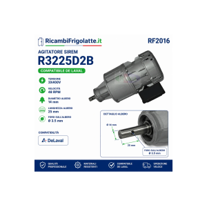 RF2016 SIREM R3225D2B 3x400V 48 RPM compatibile De Laval