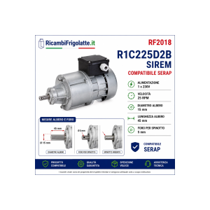 RF2018 SIREM R1C225D2B 1x230V 25 RPM compatibile Serap