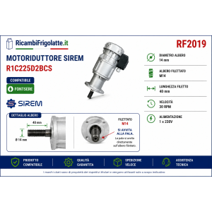 RF2019 SIREM R1C225D2BCS 1x230V 30 RPM M14 Fontsere