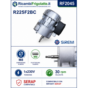 RF2045 Motoriduttore SIREM R1C225F2BC 30 RPM