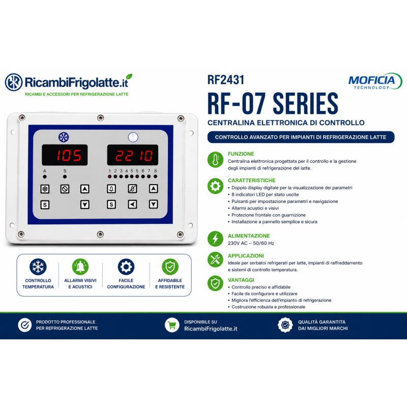 RF2431 Centralina RF-07 per Tank Latte | Raffreddamento e Lavaggio
