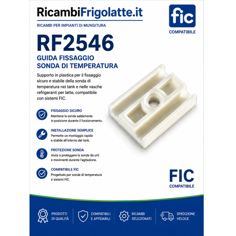 RF2546 Guida Fissaggio Sonda Temperatura FIC Tank Latte