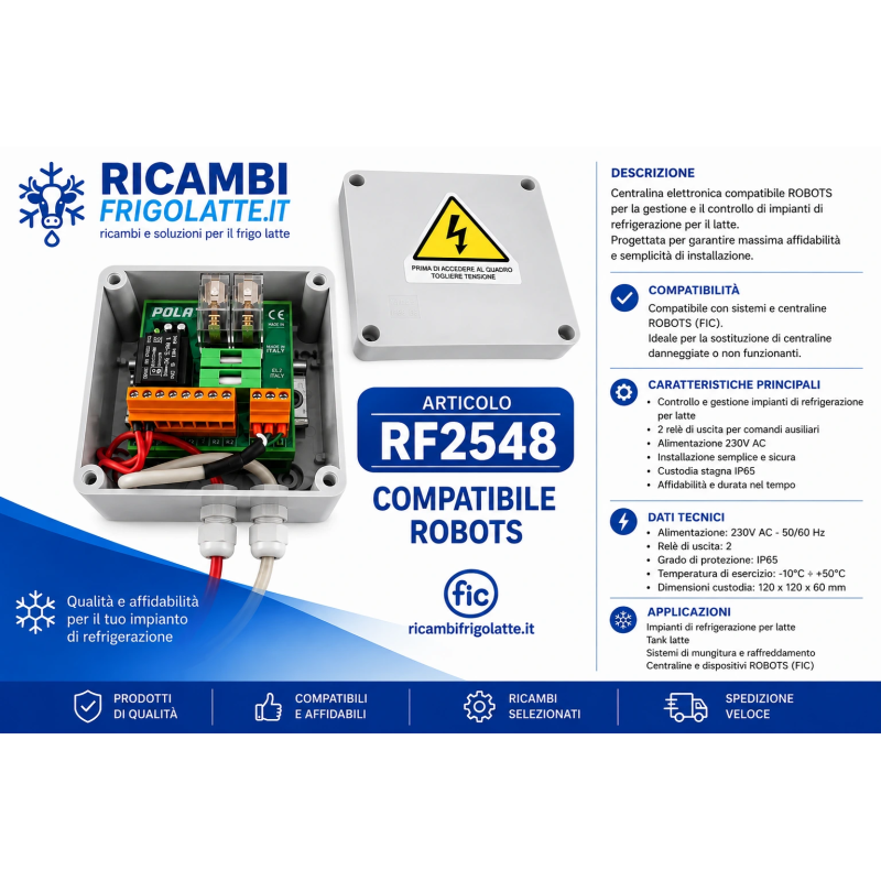 RF2548 Centralina compatibile ROBOTS FIC per tank latte