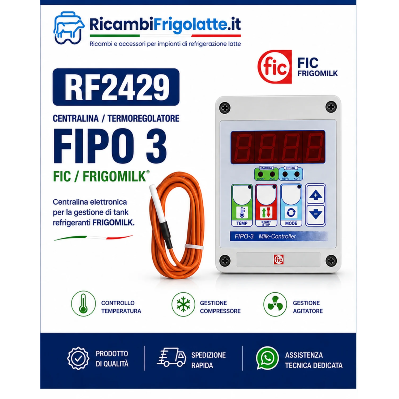 RF2429 FIPO 3 centralina FIC Frigomilk tank latte