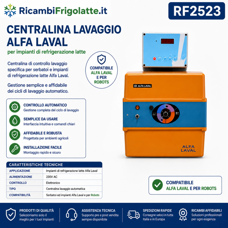 RF2523 Centralina sostitutiva TE092 Alfa Laval | RicambiFrigolatte