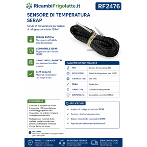 RF2476 Sensore temperatura SERAP RL10 RL20 1,80 m | RicambiFrigolatte