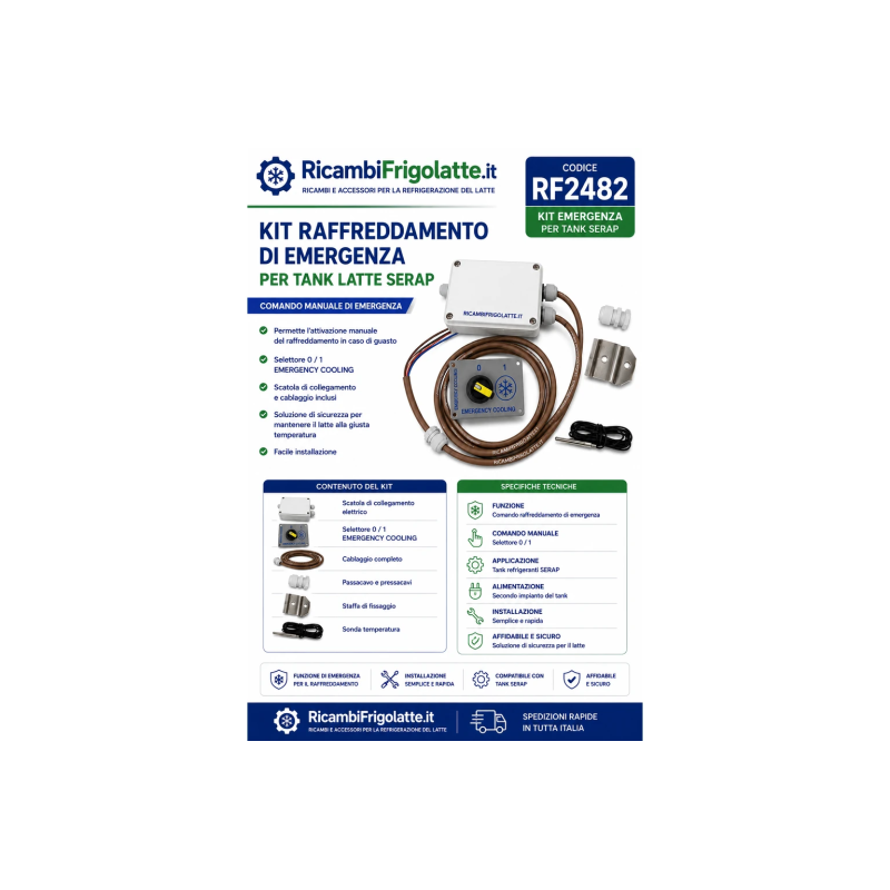 RF2482 Kit raffreddamento emergenza tank latte SERAP
