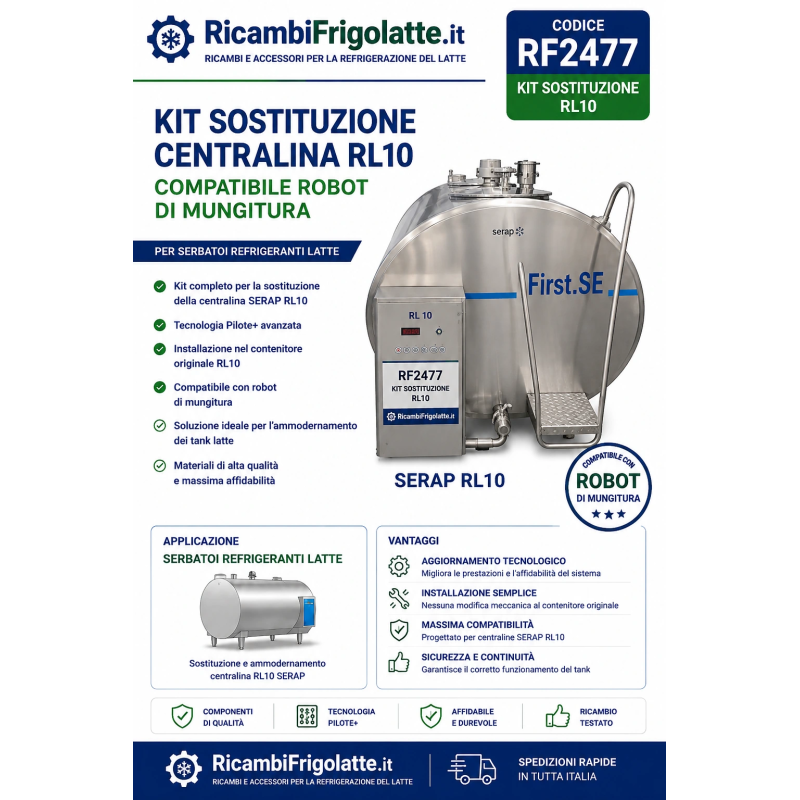 RF2477 Kit sostituzione SERAP RL10 robot mungitura | RicambiFrigolatte