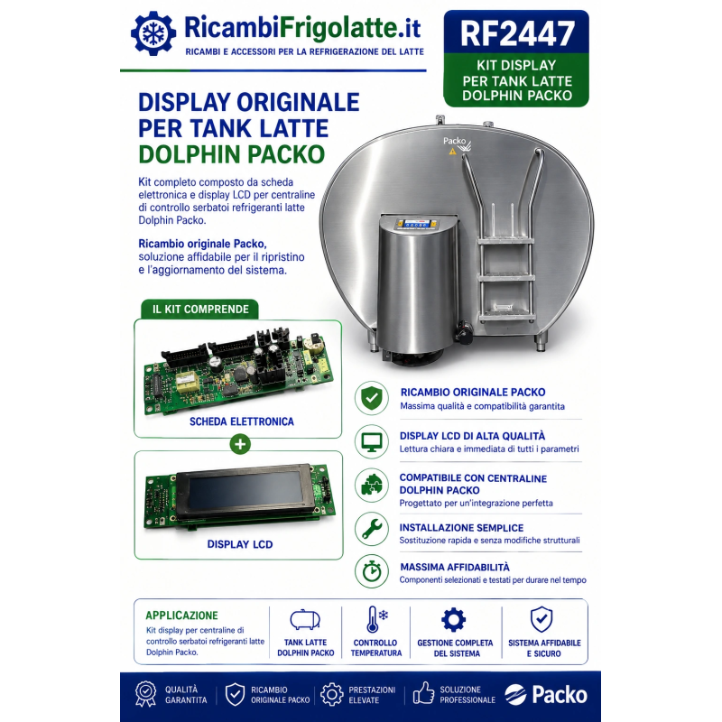 RF2447 Display Dolphin Packo per tank latte | RicambiFrigolatte