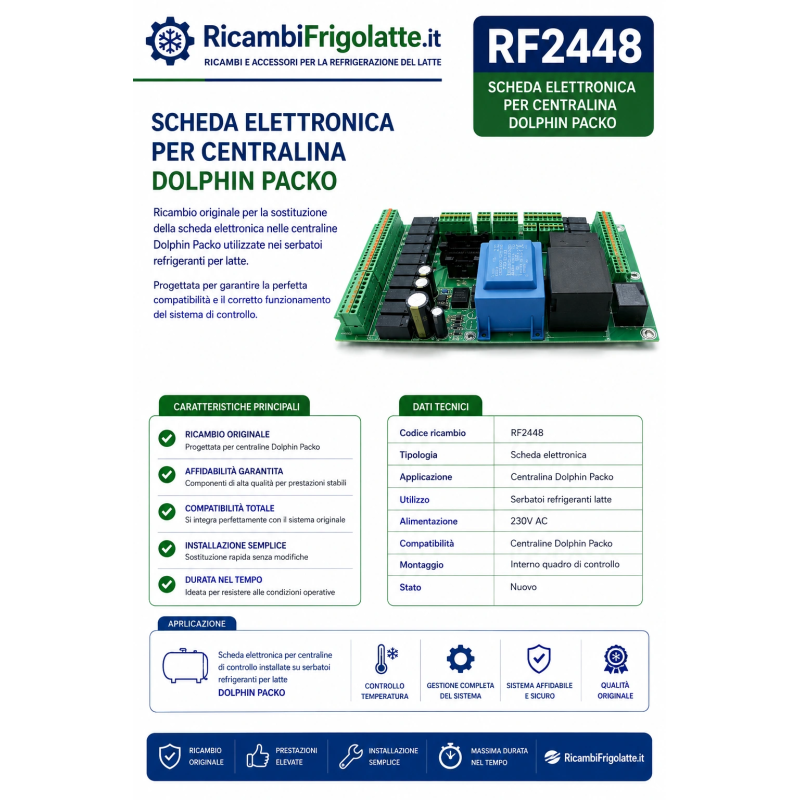 RF2448 Scheda elettronica Dolphin Packo | RicambiFrigolatte