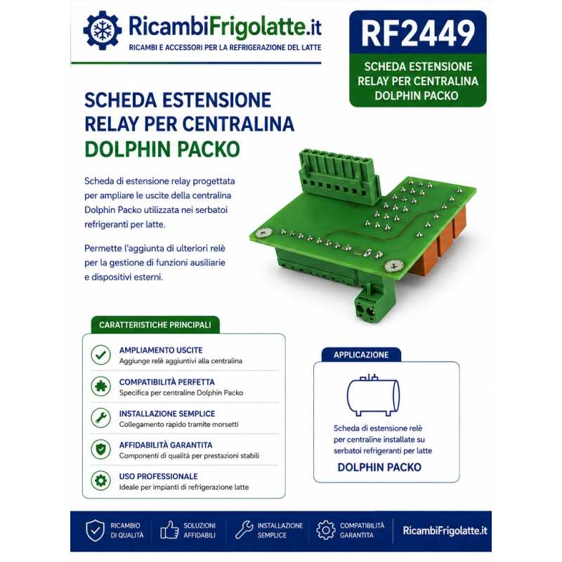 RF2449 Scheda estensione relè Dolphin Packo | RicambiFrigolatte