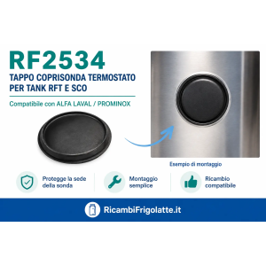 RF2534 Tappo coprisonda Alfa Laval Prominox