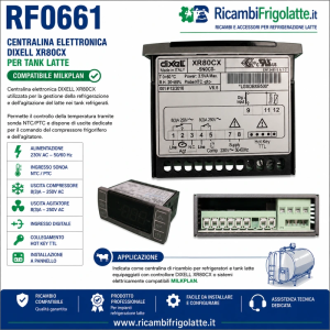 RF0661 DIXELL XR80CX Centralina Tank Latte Milkplan