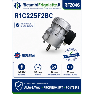 RF2046 Motoriduttore SIREM R1C225F2BC 30 RPM Fontsere