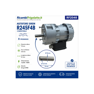 RF2048 Agitatore SIREM R245F4B 32 RPM Alfa Laval Prominox