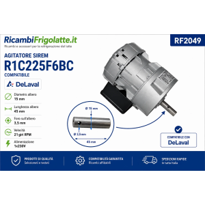 RF2049 Agitatore SIREM R1C225F6BC 21 RPM DeLaval