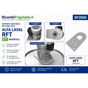 RF2050 – Kit modifica supporto agitatore compatibile Alfa Laval RFT