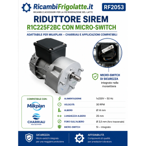 RF2053 SIREM R1C225F2BC 30 RPM Micro-Switch Milkplan