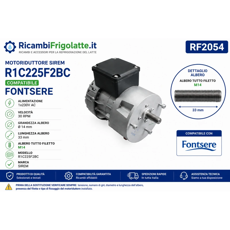 RF2054 SIREM R1C225F2BC 30 RPM M14 Fontsere