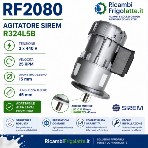 RF2080 Agitatore SIREM R324L5B 32 RPM | RicambiFrigolatte