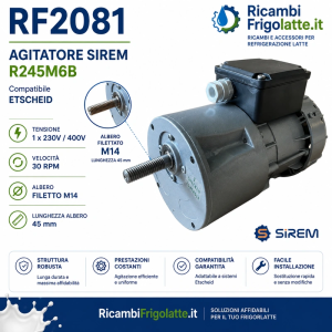 RF2082 Agitatore SIREM R245M6B 30 RPM | RicambiFrigolatte