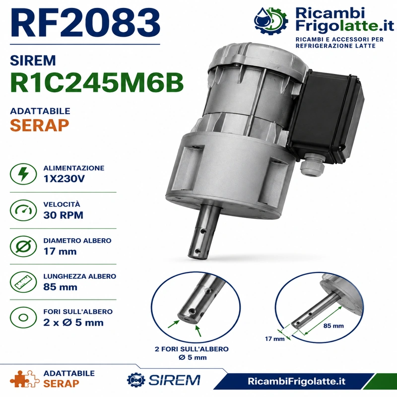 RF2083 Agitatore SIREM R1C245M6B 30 RPM | RicambiFrigolatte