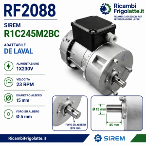 RF2088 Agitatore SIREM R1C245M2BC 23 RPM | RicambiFrigolatte