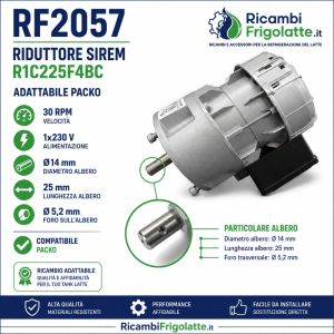 RF2057 Riduttore SIREM R1C225F4BC 30 RPM | RicambiFrigolatte