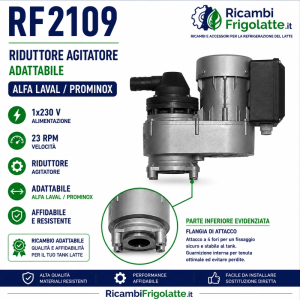 RF2109 riduttore agitatore 23 RPM 230V Alfa Laval Prominox