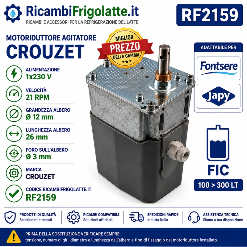 RF2159 CROUZET 21 RPM Fontsere Japy FIC 100–300 L
