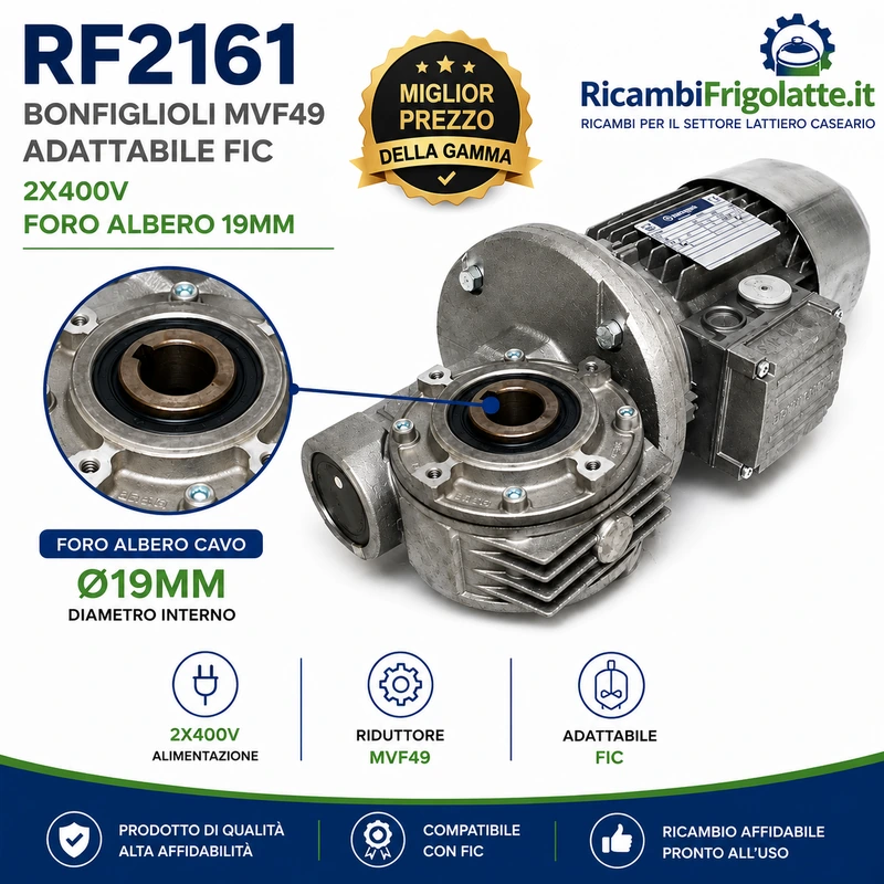 RF2161 Bonfiglioli MVF49 Ø19 mm adattabile FIC