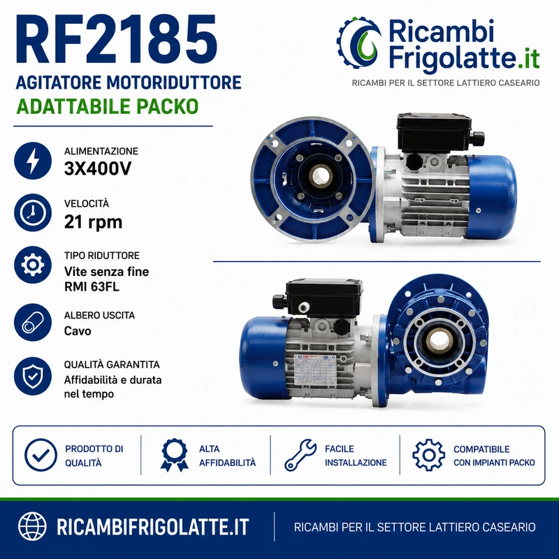 RF2185 RMI63FL 21 RPM 3x400V adattabile PACKO
