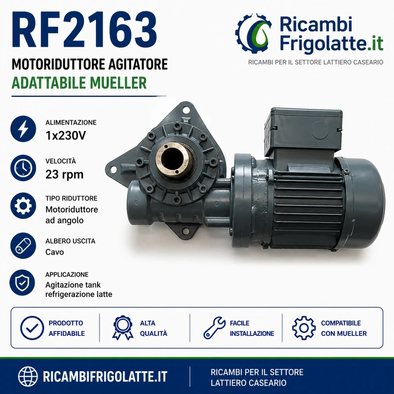 RF2163 Motoriduttore 23 RPM 230V adattabile Mueller