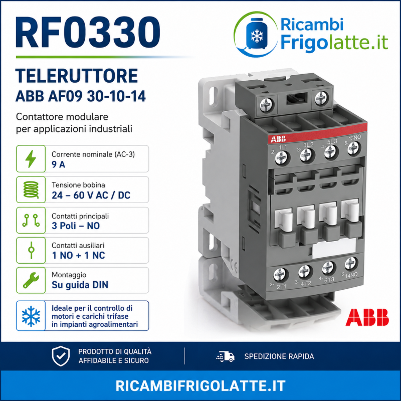 RF0330 Teleruttore ABB AF09-30-10-14 9A | Ricambi Frigolatte