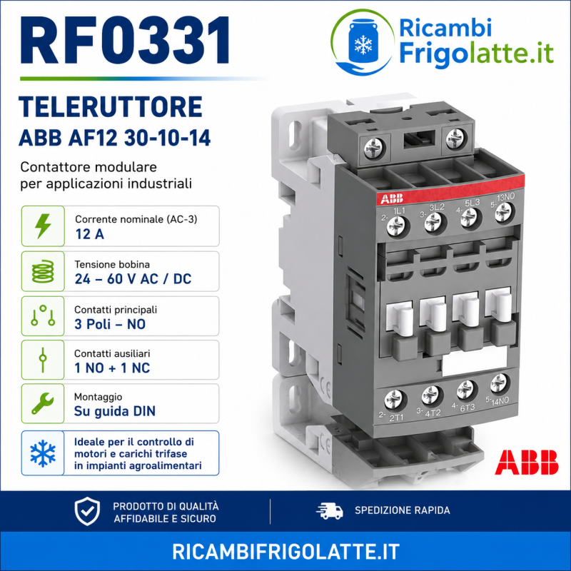 RF0331 Teleruttore ABB AF12-30-10-14 12A | Ricambi Frigolatte