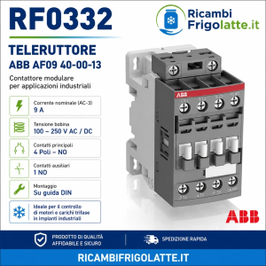 RF0332 Teleruttore ABB AF09-40-00-13 4 poli | Ricambi Frigolatte