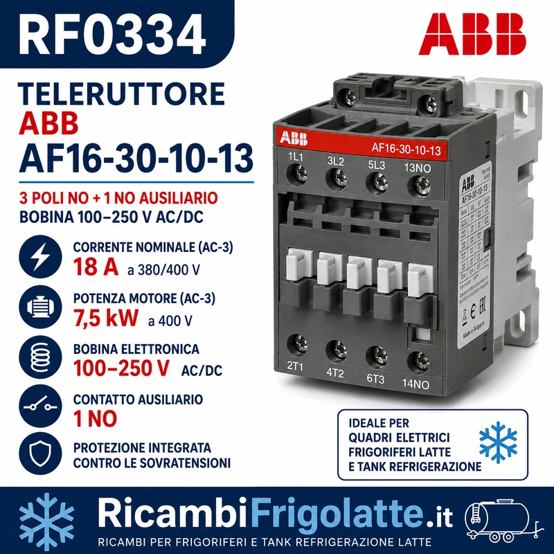 RF0334 Teleruttore ABB AF16-30-10-13 18A | Ricambi Frigolatte