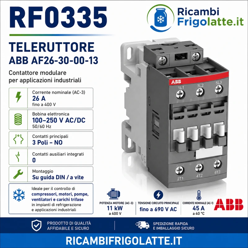 RF0335 Teleruttore ABB AF26-30-00-13 26A | Ricambi Frigolatte