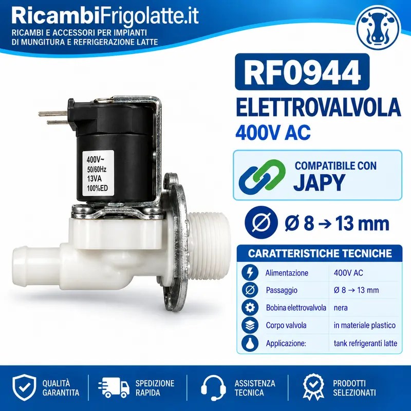 RF0944 Elettrovalvola Müller 400V compatibile Japy | RicambiFrigolatte