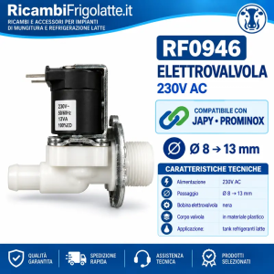 RF0946 Elettrovalvola 230V Japy Prominox | RicambiFrigolatte.it