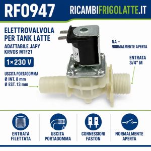 RF0947 Elettrovalvola 230V per tank latte Japy