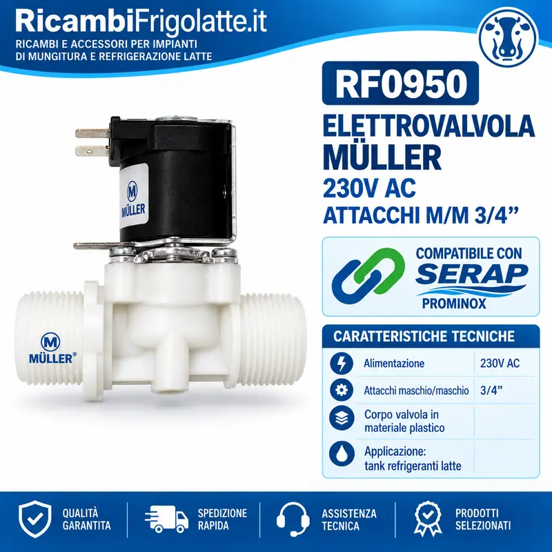 Elettrovalvola Müller 230V 3/4” M/M – RF0950