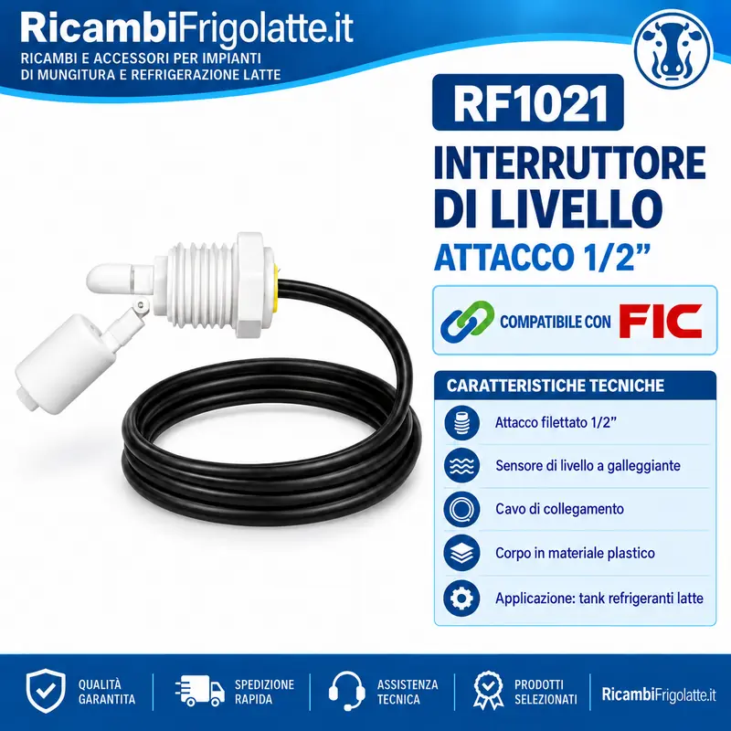 Interruttore di livello FIC 1/2” con cavo – RF1021