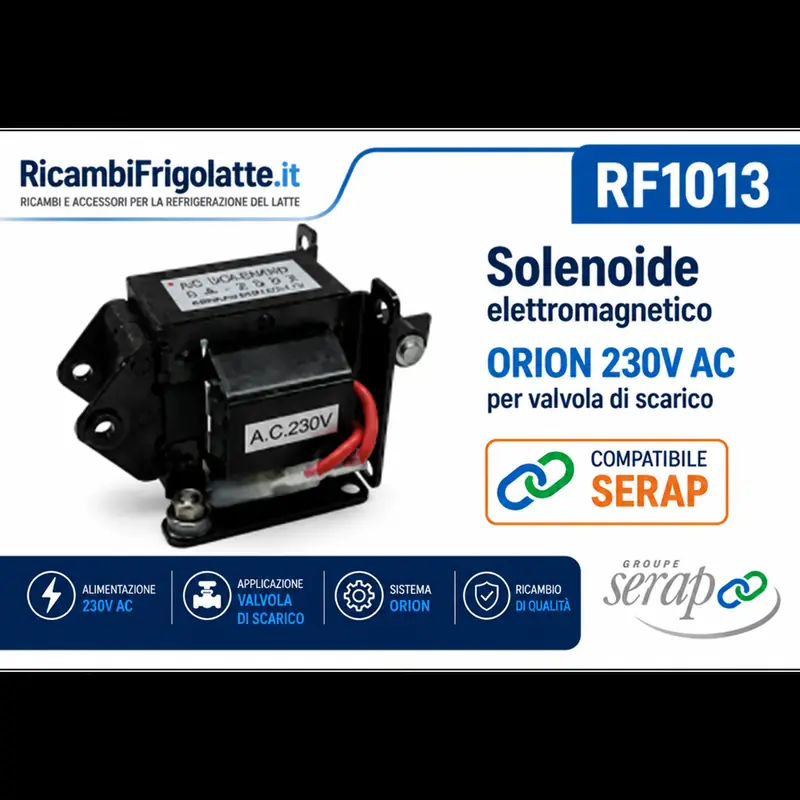 RF1013 Solenoide ORION 230V per valvola SERAP | RicambiFrigolatte.it