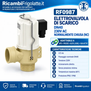 Elettrovalvola di scarico DN40 NC 230V RF0987