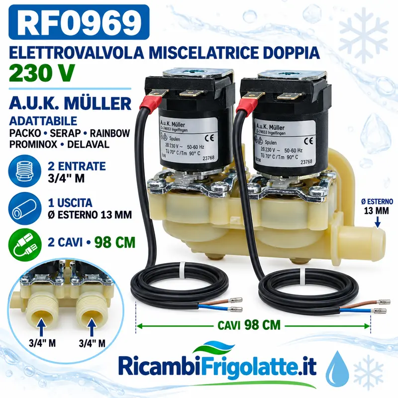 RF0969 Elettrovalvola doppia Müller 230V