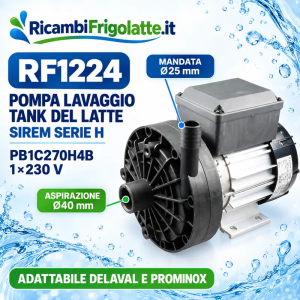 Pompa lavaggio tank latte SIREM PB1C270H4B 230 V – RF1224