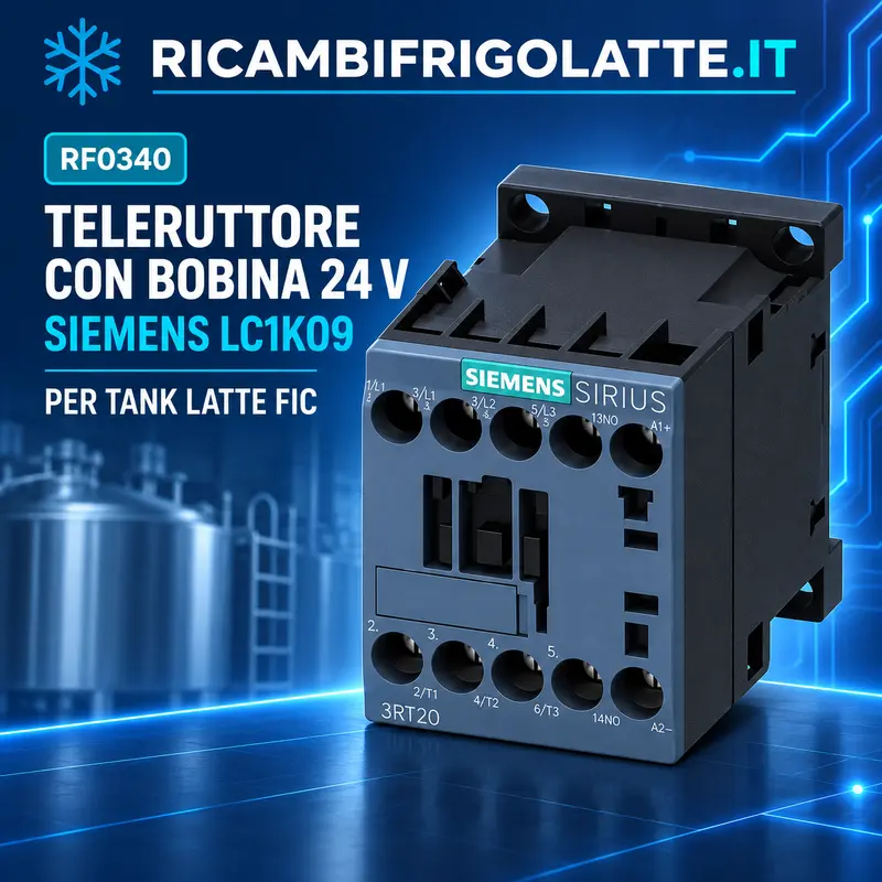 RF0340 Teleruttore bobina 24 V per tank latte FIC